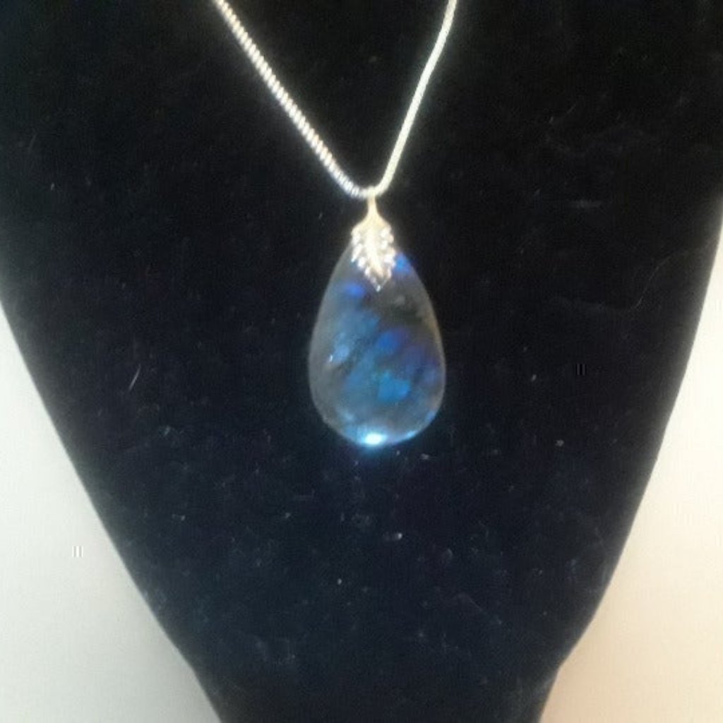 Labradorite Cabochon Pendant Ss 925 Z623 33$